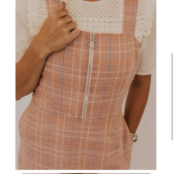 Roolee Pinafore Style Plaid Dress with Pockets! - Picture 3 of 6